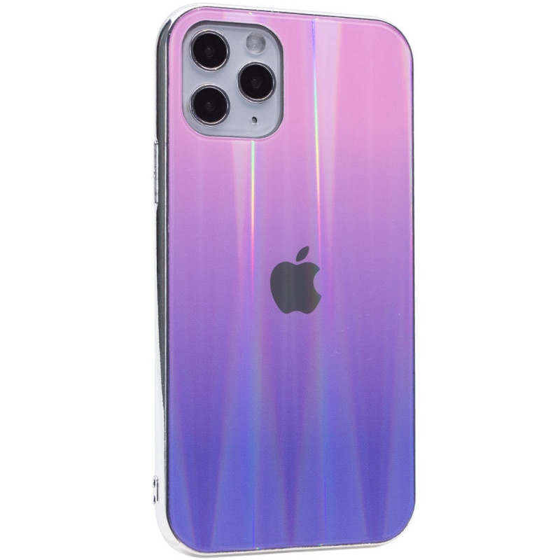 

TPU + Glass чохол Gradient Aurora з лого на Apple iPhone 11 Pro (5.8") (Рожевий / Бузковий) 816979