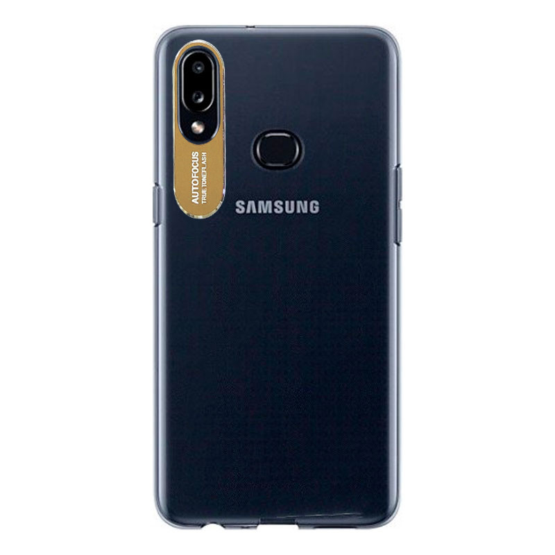

TPU чохол Epic clear flash на Samsung Galaxy A10S (Прозорий / Золотий) 767109