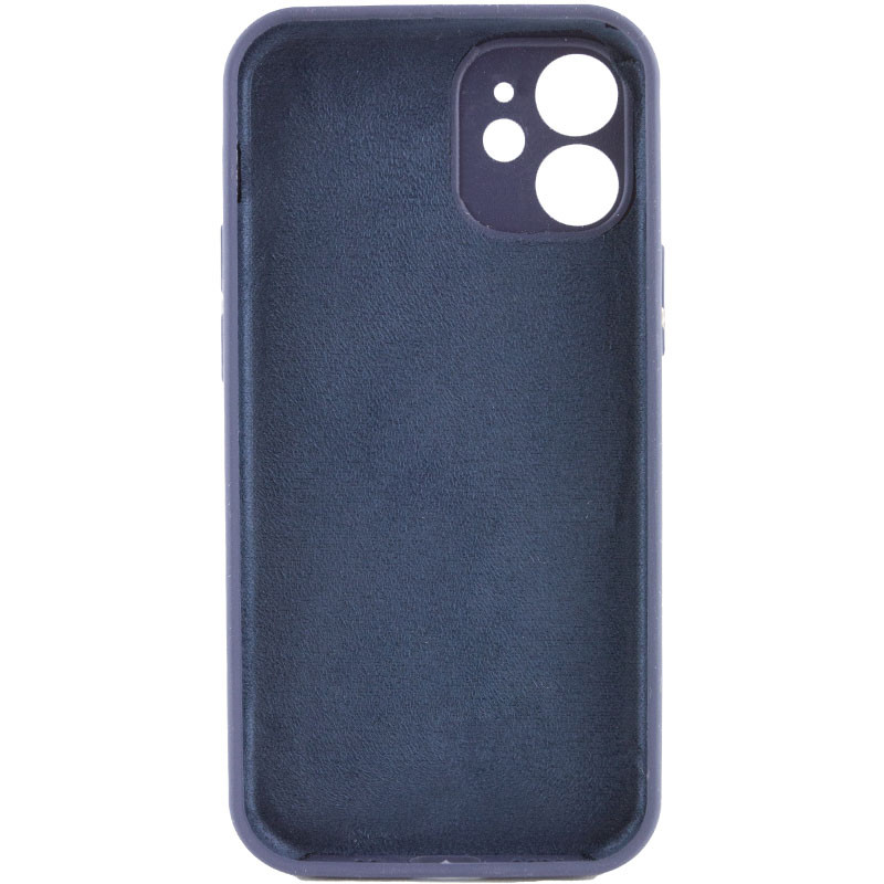 Фото Чехол Silicone Case Full Camera Protective (AA) NO LOGO для Apple iPhone 12 (6.1") (Темно-синий / Midnight blue) на vchehle.ua