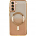 Фото TPU чехол Delight case with Magnetic Safe с защитными линзами на камеру для Samsung Galaxy S21 FE (Золотой / Gold) на vchehle.ua
