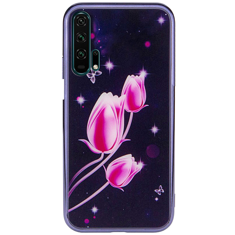 

TPU + Glass чохол Fantasy з глянцевими торцями на Huawei Honor 20 Pro (Тюльпани) 793137
