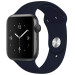 Силіконовий ремінець на Apple watch 38mm/40mm/41mm (Темно синій / Midnight blue)