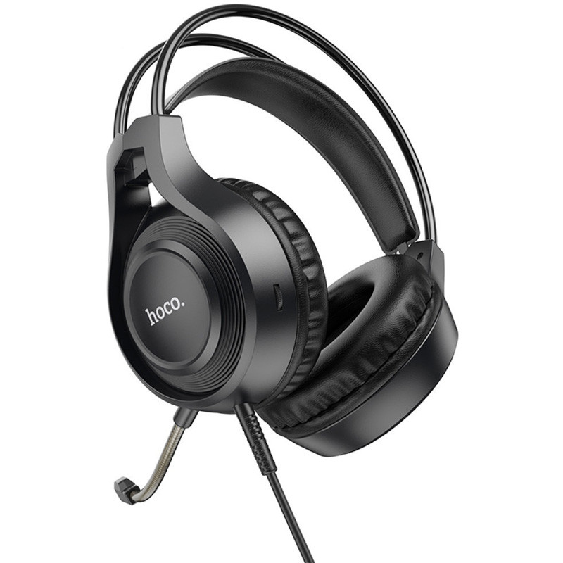 Фото Накладные наушники Hoco W106 Tiger (3.5mm+3.5mm/1.8m) (Black) на vchehle.ua