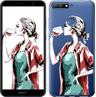 

Чехол Девушка с бокалом для Huawei Y6 Prime 2018 841736