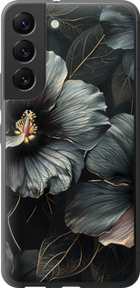Чехол Черные цветы для Samsung Galaxy S22
