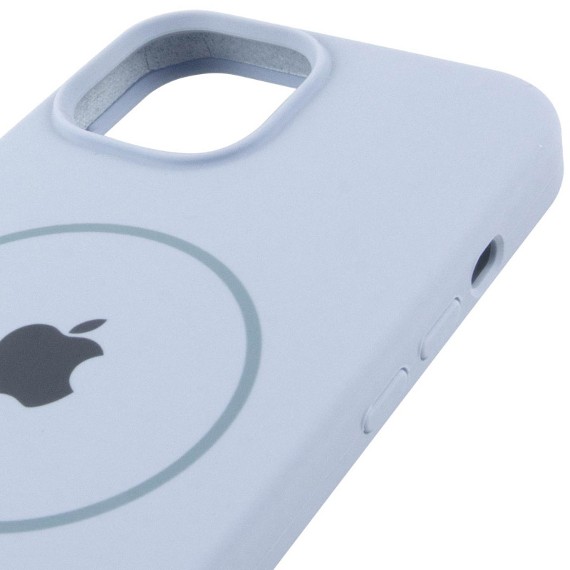 Чохол Silicone Case Full Protective (AA) with Magnetic Safe на Apple iPhone 12 Pro Max (6.7") (Блакитний / Lilac Blue) в магазині vchehle.ua