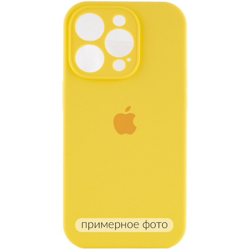 Чехол Silicone Case Full Camera Protective (AA) для Apple iPhone 16 Plus (6.7") (Желтый / Yellow)