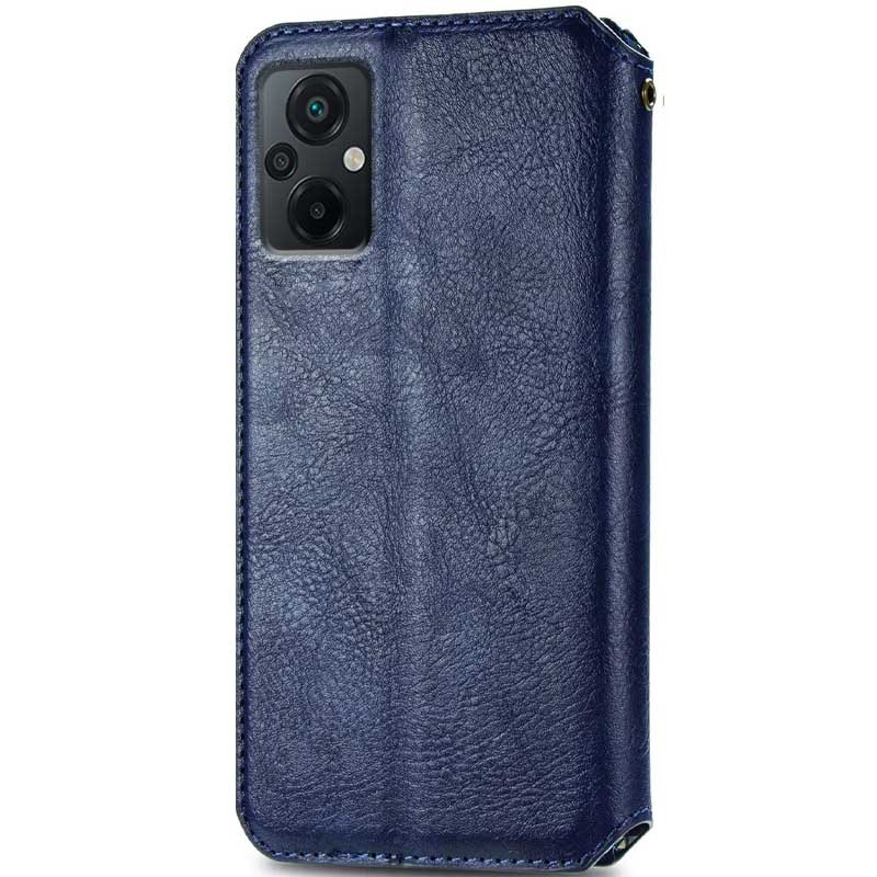 Фото Кожаный чехол-книжка GETMAN Cubic (PU) для Xiaomi Poco M5 (Синий) на vchehle.ua