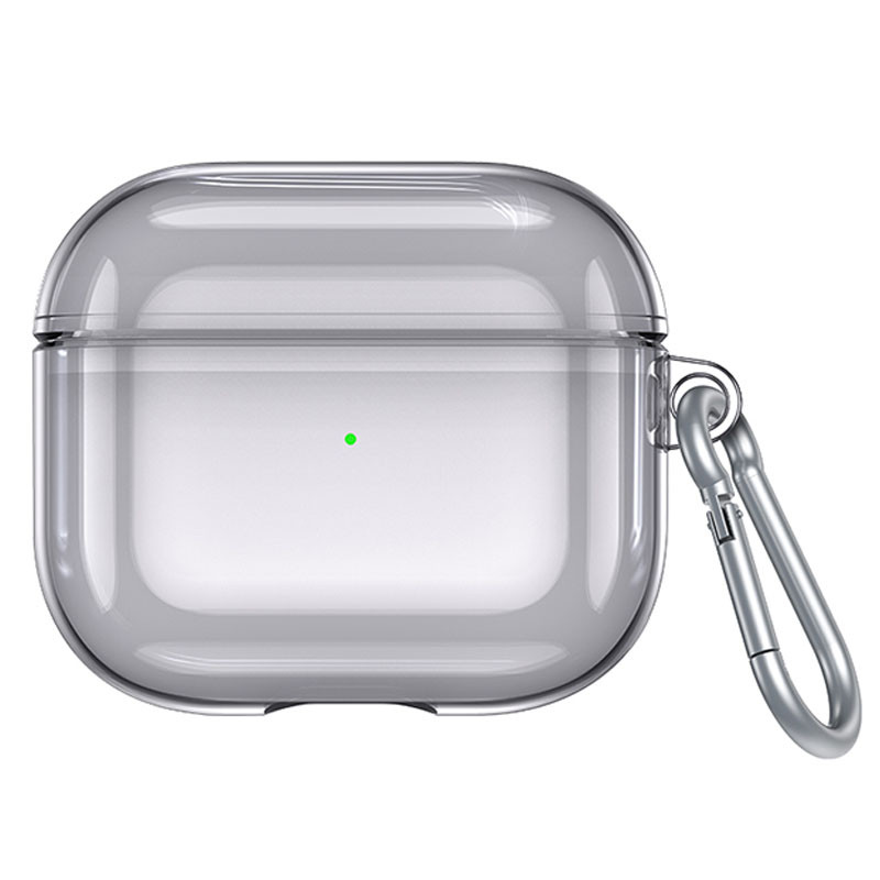 Силиконовый футляр USAMS US-BH740 TPU Protective Cover для наушников AirPods 3 (Transparent black)