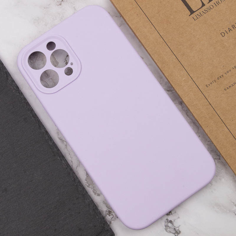 Купить Чехол Silicone Case Full Camera Protective (AA) NO LOGO для Apple iPhone 12 Pro Max (6.7") (Сиреневый / Lilac) на vchehle.ua