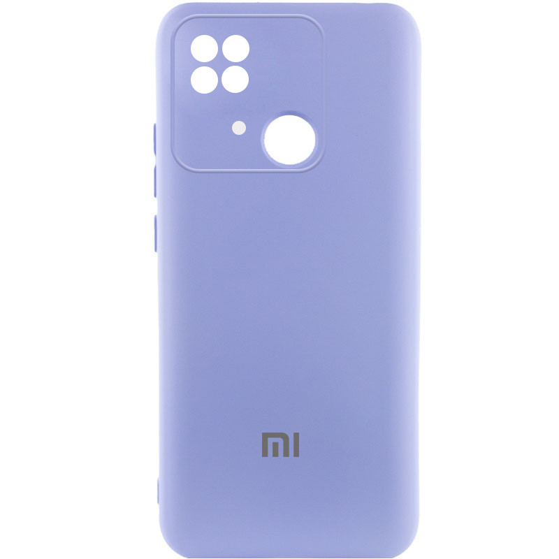 Чехол Silicone Cover Lakshmi Full Camera (AAA) with Logo для Xiaomi Redmi 10C (Сиреневый / Dasheen)