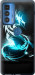 Чехол Бело-голубой огненный дракон для Motorola Edge 20 Pro