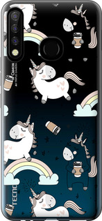 

Чехол Единорог и кофе для Tecno Camon 12 CC7 1607343