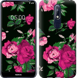 

Чохол Троянди на чорному тлі на Nokia 7.1 694292