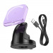 Фото Автодержатель с БЗУ Hoco HW18 Crystal (center console) (Romantic purple) на vchehle.ua