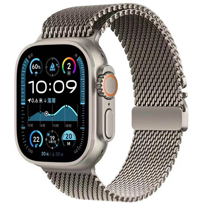 Фото Ремешок Milanese Loop New Design для Apple Watch 42(ser.1-3)/44/45/46/49mm (Titanium) в магазине vchehle.ua