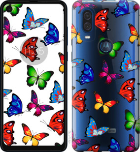 

Чохол Барвисті метелики на Motorola One Vision 893886