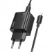 Фото СЗУ Hoco N55 Fundador PD20W four-port (2USB-A/2C) + Type-C to Lightning (Black) в магазине vchehle.ua