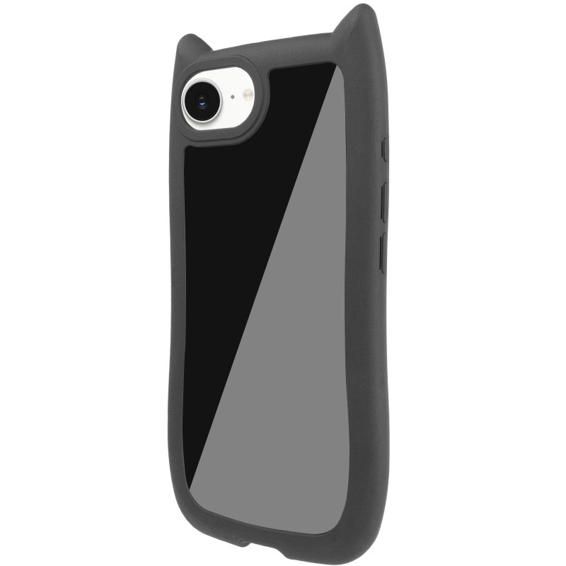 Фото Чехол TPU GETMAN Cat with straps для Apple iPhone 16e (6.1") (Black) на vchehle.ua