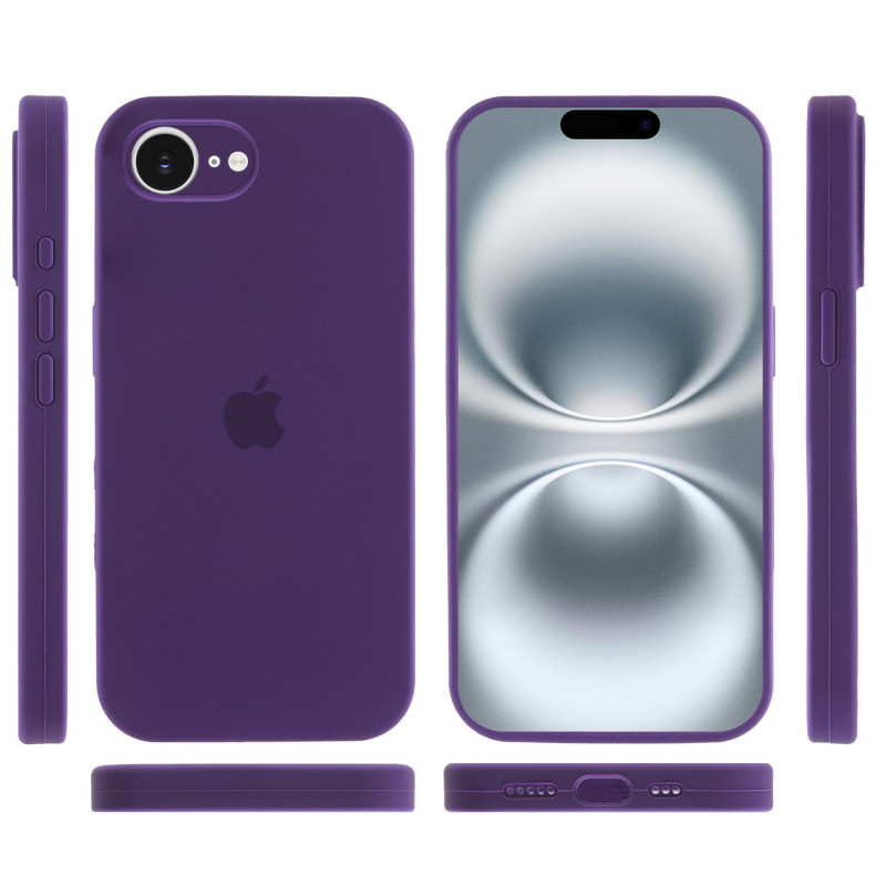 Фото Чохол Silicone Case Full Camera Protective (AA) на Apple iPhone 16e (6.1") (Фіолетовий / Amethyst) в маназині vchehle.ua