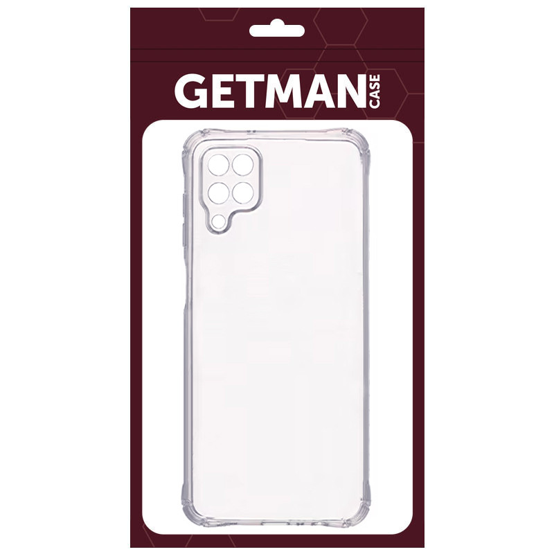 Фото TPU чехол GETMAN Ease logo усиленные углы Full Camera для Samsung Galaxy M32 (Бесцветный (прозрачный)) на vchehle.ua