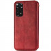 Фото Кожаный чехол-книжка GETMAN Cubic (PU) для Xiaomi Redmi Note 11 (Global) / Note 11S (Красный) на vchehle.ua