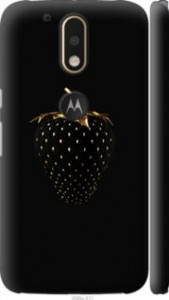 Чехол Черная клубника для Motorola Moto G4 / G4 Plus