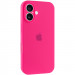 Чехол Silicone Case Full Camera Protective (AA) для Apple iPhone 16 (6.1") (Розовый / Barbie pink)