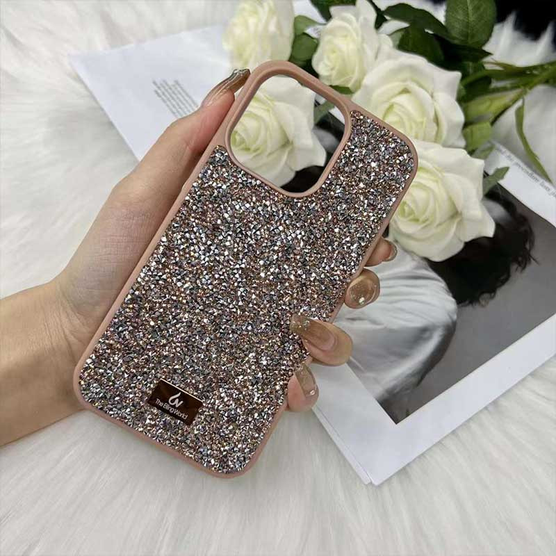 Фото TPU чохол Bling World Rock Diamond на Apple iPhone 12 Pro / 12 (6.1") (Рожевий) на vchehle.ua