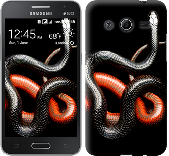

Чохол Червоно-чорна змія на чорному тлі на Samsung Galaxy Core 2 G355 481979