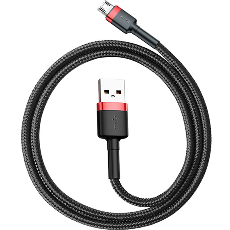 

Дата кабель Baseus Cafule MicroUSB Cable 2.4A (0.5m) (Червоний / Чорний) 770125
