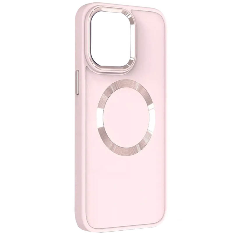 TPU чохол Bonbon Metal Style with Magnetic safe на Apple iPhone 14 (6.1") (Рожевий / Light Pink)