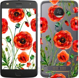 

Чехол Нарисованные маки для Motorola Moto Z2 Play 744253