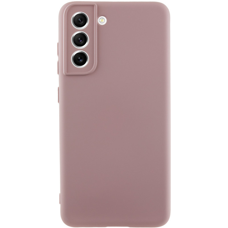 Чехол TPU GETMAN Liquid Silk Full Camera для Samsung Galaxy S21 (Розовый / Pink Sand)