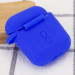 Фото Силиконовый футляр для наушников Airpods 1/2 Slim Circle (Синий / Ultra blue) в магазине vchehle.ua