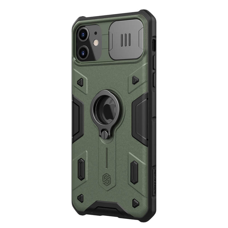Фото TPU+PC чохол Nillkin CamShield Armor (шторка на камеру) на Apple iPhone 11 (6.1") (Зелений) на vchehle.ua