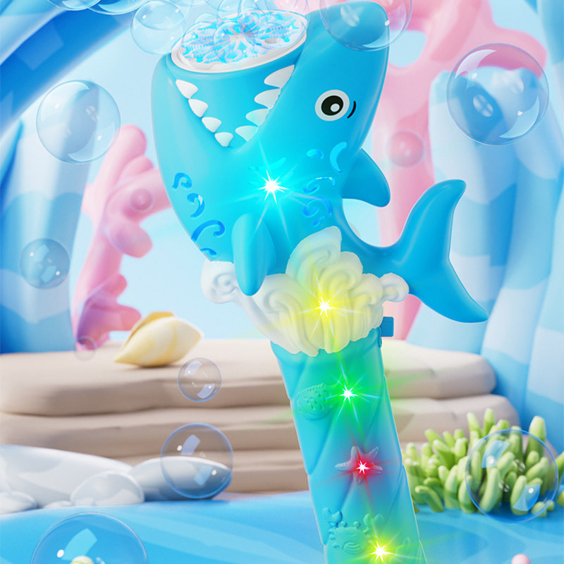 Фото Пистолет с мыльными пузырями H038 Shark + bottle 50ml (Light Blue) на vchehle.ua