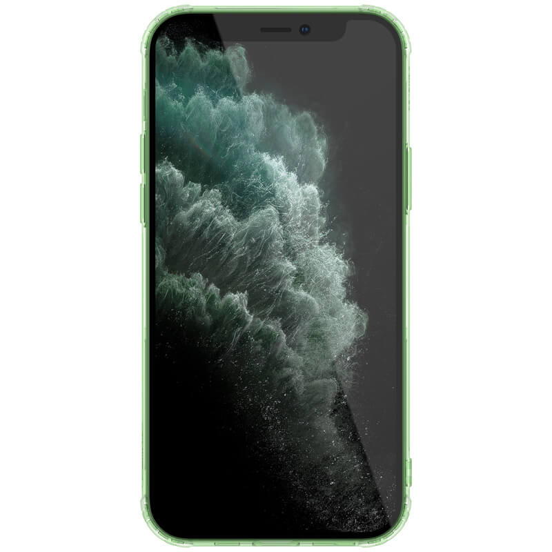 Фото TPU чохол Nillkin Nature Series на Apple iPhone 12 Pro / 12 (6.1") (Темно-зелений (прозорий)) на vchehle.ua