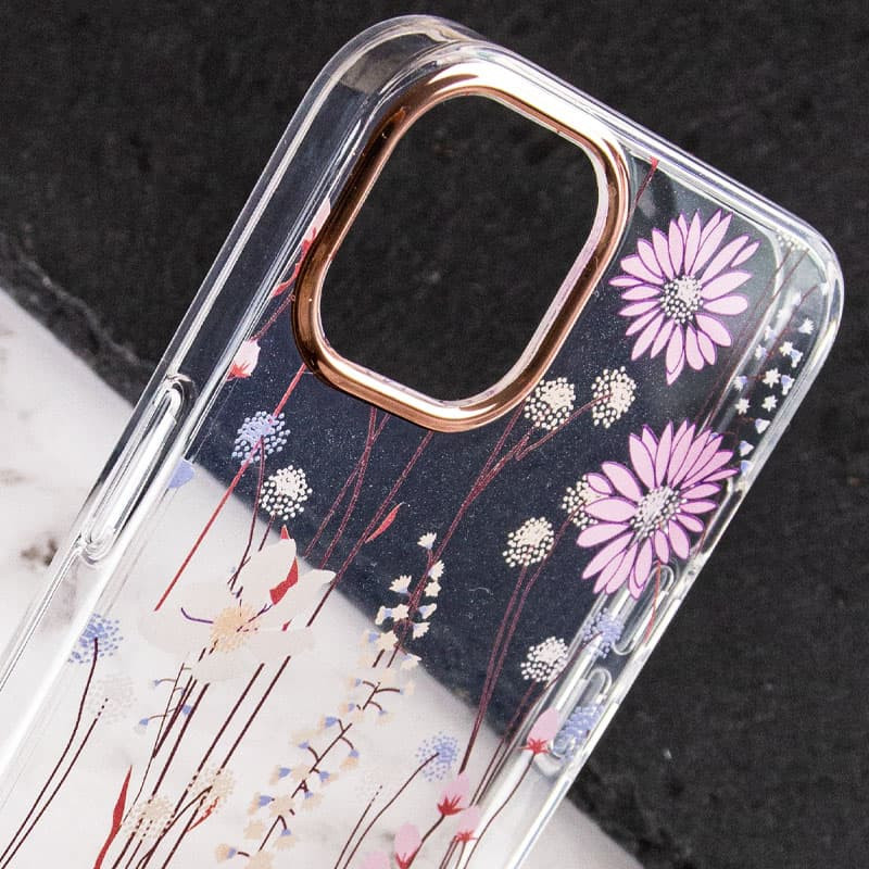 Фото TPU+PC чохол Flowers на Apple iPhone 13 Pro (6.1") (Spring bloom) в маназині vchehle.ua