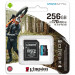 Карта памяти Kingston MicroSDXC 256GB U3 Canvas Go! Plus R170MB/s 90W + adapter (SDCG3/256GB) (Black)