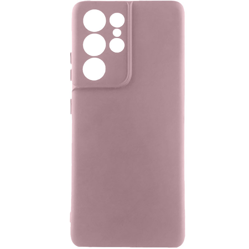 Чехол TPU GETMAN Liquid Silk Full Camera для Samsung Galaxy S21 Ultra (Розовый / Pink Sand)