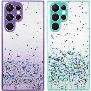 TPU чехол Spangle star с защитой камеры для Samsung Galaxy S22 Ultra