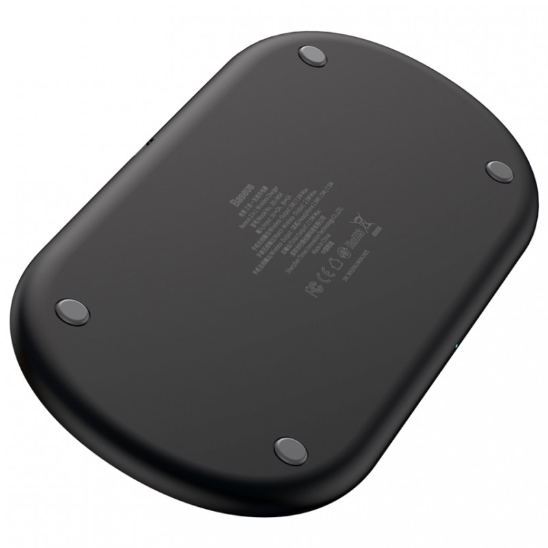 Фото Уценка БЗУ Baseus Smart 3in1 For iPhone+iWatch+AirPods (18W MAX) (WX3IN1) (Эстетический дефект / Чорний) в маназині vchehle.ua