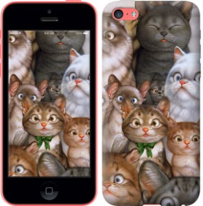 Чехол коты для iPhone 5c