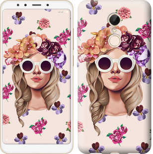 

Чехол Девушка с цветами v2 для Xiaomi Redmi 5 612325