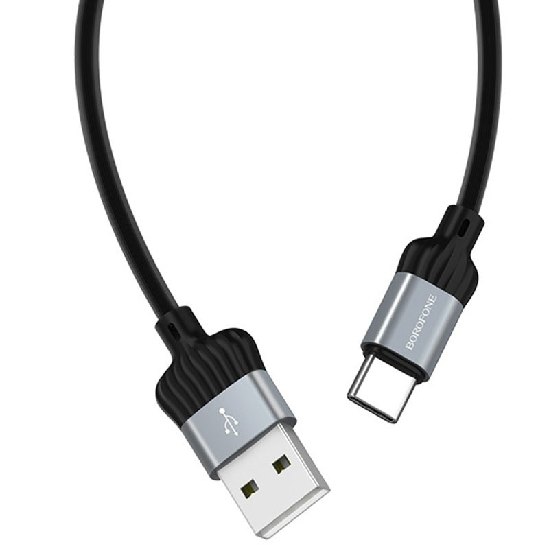 Фото Дата кабель Borofone BX28 Dignity USB to Type-C (1m) (Metal gray) на vchehle.ua