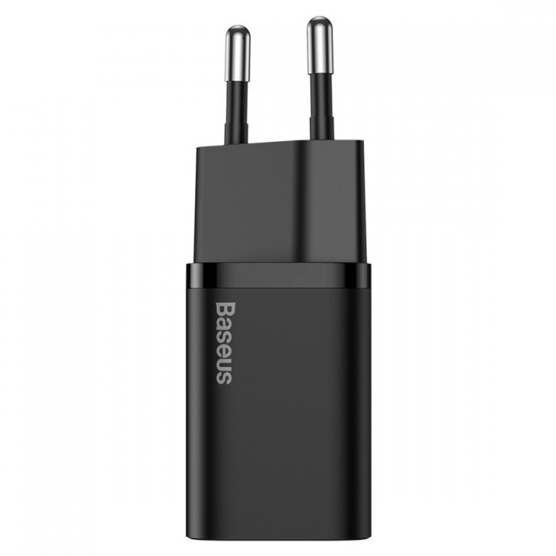 СЗУ Baseus Super Silicone PD Charger 25W (Type-C) + Type-C to Type-C Cable 3A (1m) (Black)