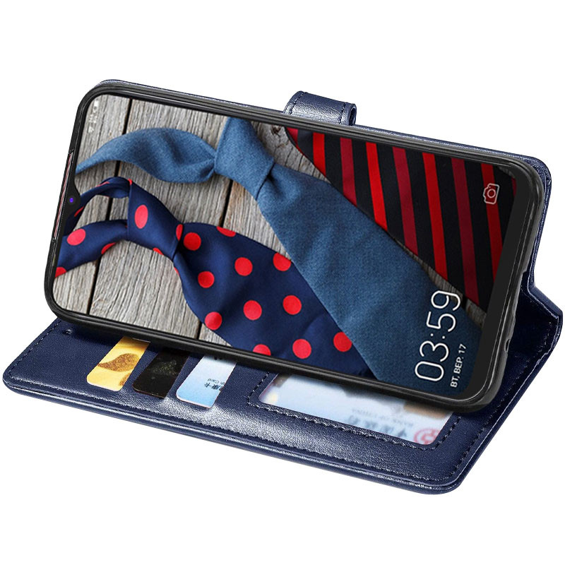 Кожаный чехол-книжка GETMAN Gallant (PU) для TECNO Spark 6 Go (Синий) в магазине vchehle.ua