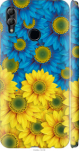 Чехол Жёлто-голубые цветы для Huawei Honor 10 Lite