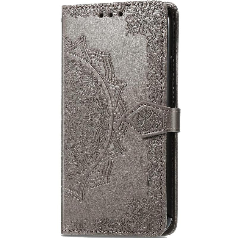 Шкіряний чохол-книжка Art Case з візитницею на Xiaomi Redmi Note 14 Pro 4G (Сірий)